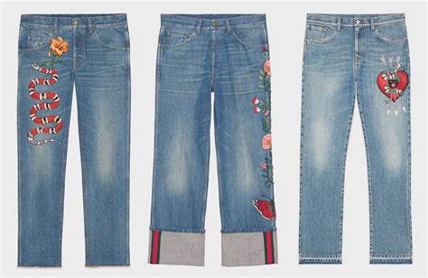 gucci jeans heart print|gucci denim jeans.